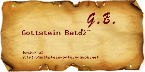 Gottstein Bató névjegykártya